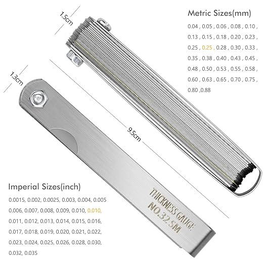 10 Pieces Engine Compression Tester kit with Spark Plug Tester and Metric Imperial Feeler Gauge for Automotives Car Motorcycle Truck with M10 M12 M14 M18 Adapters ﻿