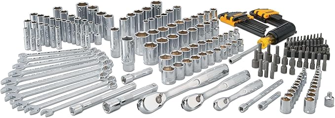 DEWALT Mechanics Tool Set, 1/4" & 3/8" & 1/2" Drive, SAE/Metric, 205-piece (DWMT81534)
