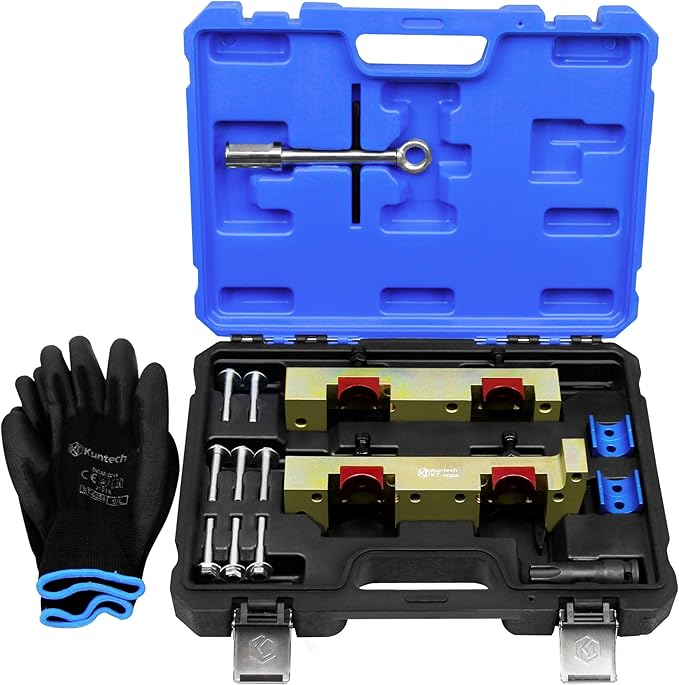 17PCS Engine Timing Tool Kit with Fuel Injector Remover Installer Tool, Compatible with Mercedes Benz M133 M264 M270 M274, Camshaft Locking Alignment Timing Tools Set