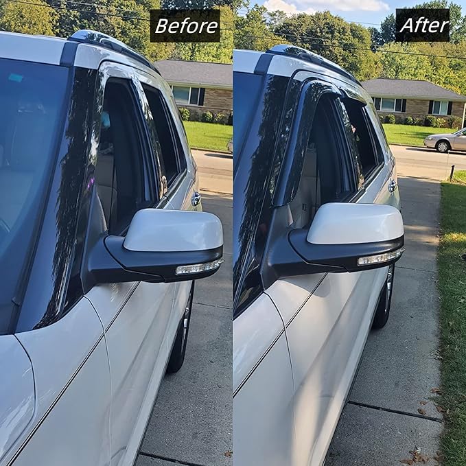 94376 Sunproof Waterproof Side Window Wind Deflector, 4pcs Protective Replacements Rain Guards, Window Visor fit for 2015-2019 Subaru Outback