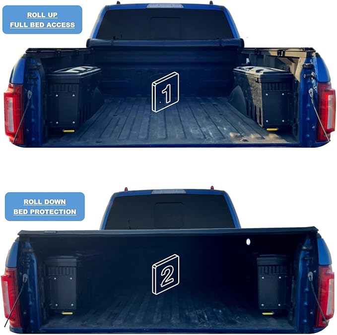 Mamoru Soft Roll Up 6.5ft Truck Bed Cover Compatible for 2004-2014 F-150 & 2006-2008 Lincoln Mark LT Vinyl Tonneau Cover | Fleetside