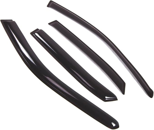 Tuningpros WD2-412 Dark Smoke 4 Pcs Set Window Visor (Outside Mount) Deflector Rain Guard Compatible with 2001-2004 Toyota Avalon Sedan