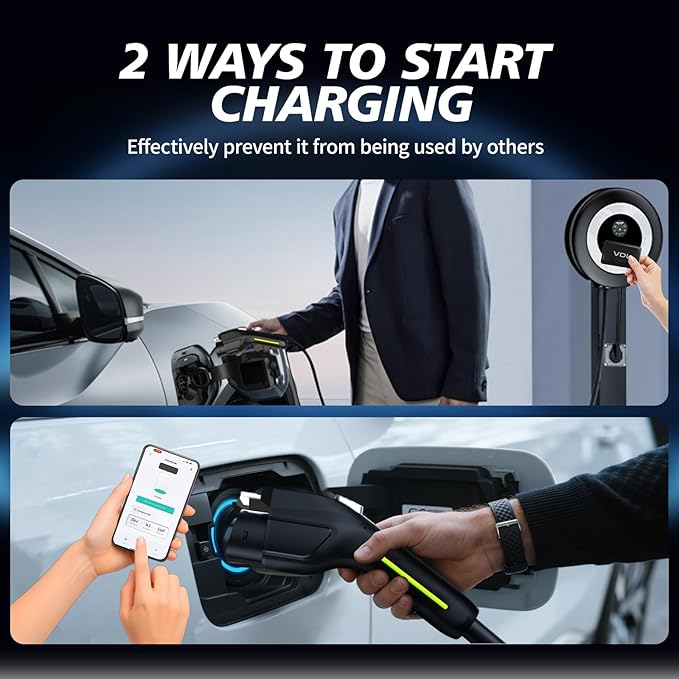 Level 2 EV Charger, 11.5KW /50A Fast Wall Home Charging Station, 27.3ft Charging Cable with Smart App (WiFi), 240V EV Charger with NEMA 14-50, EVSE J1172 Connector for Electric Car EC51B
