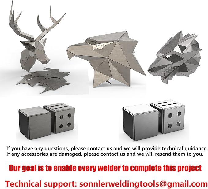 Deer Head Mild Steel welding practice kit, Welding Coupons, Welding Training Metal plates Suitable For TIG, MIG, Gas, Arc, Stick, DIY Welding Practice Kit（15 pcs）