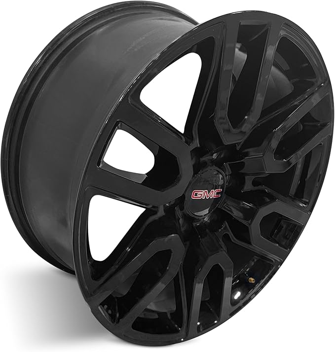 For 2019-2025 GMC Sierra 1500 20 Inch Painted Black Alloy - Genuine OEM Take-Off Rim - Road Ready Truck Wheel