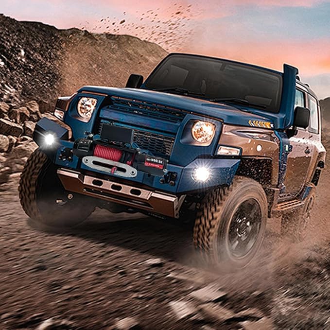 10000LBS Electric Vehicle Winch, IP67 Waterproof 80Ft Steel Cable Truck Winch with Wireless Handheld Remote, 12v Power Winch for Towing UTV Off Road Vehicle (Enhanced Durability & Versatile Control)