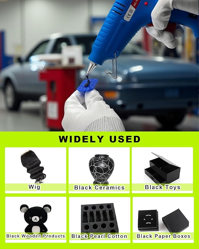 10 Pcs Black Hot Glue Sticks PDR Glue Sticks,Paintless Dent Remover Tool for Car Dent Repair,PDR Tools,Glue Gun Sticks,Home Improvement,Quick Daily Repair and DIY Small Craft Projects