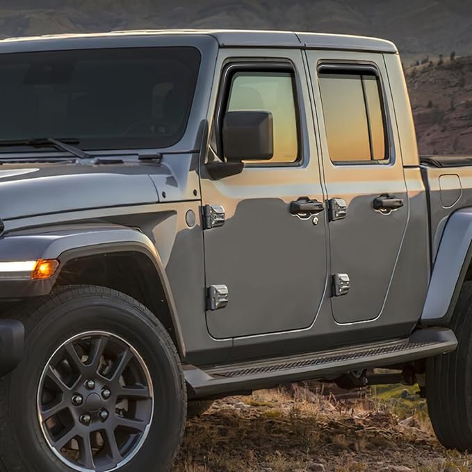 Nilight in Channel Rain Guards for Gladiator 2020 2021 2022 2023 Window Deflectors, Vent Window Visors-4PCS