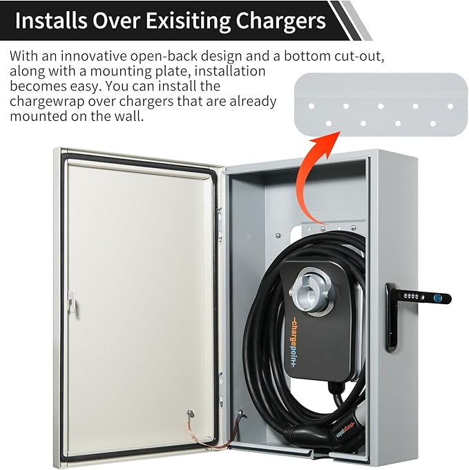 Back Hollow Type of Wall Charger Station Box Compatible with Gen 3 Indoor/Outdoor Cable Organizer