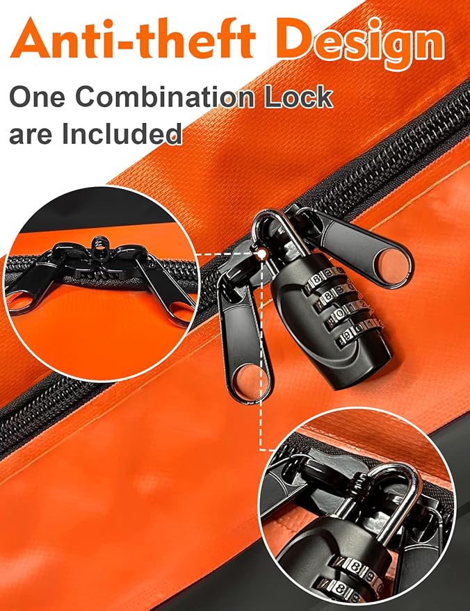 FIVKLEMNZ 21 Cubic Car Rooftop Cargo Carrier Roof Bag Waterproof for All Top of Vehicle with/Without Rack Includes Topper Anti-Slip Mat + Reinforced Straps + 6 Door Hooks + Luggage Lock