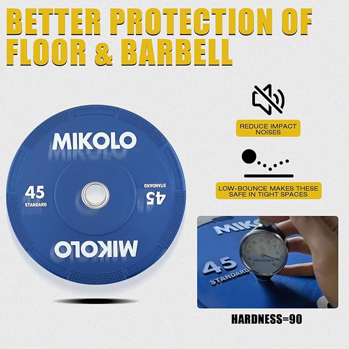 Mikolo 7ft Olympic Barbell, Barbell for Weightlifting and Powerlifting 45lb, Olympic Bar for 1500lbs Capacity, Weight Bar Fit 2” Standard Weights