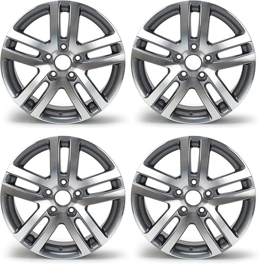 16'' x 6.5'' Aluminum Alloy Replacement for OE Wheel Rim Compatible with Jetta 2005-2018 - Direct Fit, Set of 4