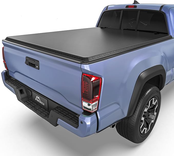 Soft Roll-Up Tonneau Cover Fit for Toyota Tacoma 2016-2023 with Track Rail System(Excl. Trail), Fleetside 5 Ft Bed