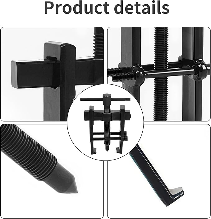 Beam 2 Jaw Puller 2" Universal Bearing Gear Pullers with 85mm T-Shaped Screw,High Carbon Steel Pullers,Adjuestable Pulley Removal Tool for Bearings/Flywheels/Pulleys Remove