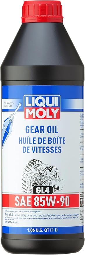 LIQUI MOLY Gear Oil (GL4) SAE 85W-90 | 1 L | Gear oil | Hydraulic oil | SKU: 20016