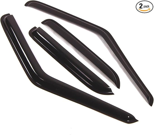 TuningPros Outside Mount Window Vent Visors Rain Guards Compatible with Chevrolet Blazer 1995-2005 | Side Window Wind Deflectors Rain Shields | Smoke Tinted, 2 Pcs Set, DGWV-081