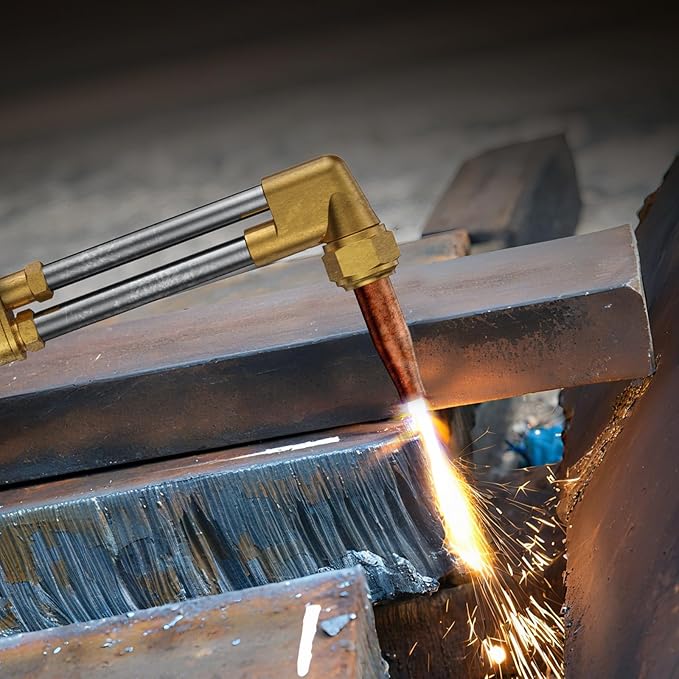 ARCCAPTAIN Oxy Acetylene Cutting Torch, Heavy Duty Cutting Torch Kit, CA2460 Cutting Attachment Weldig Torch with Check Valve, Cutting Tip 1-101 and 8-MFA Heating Nozzle