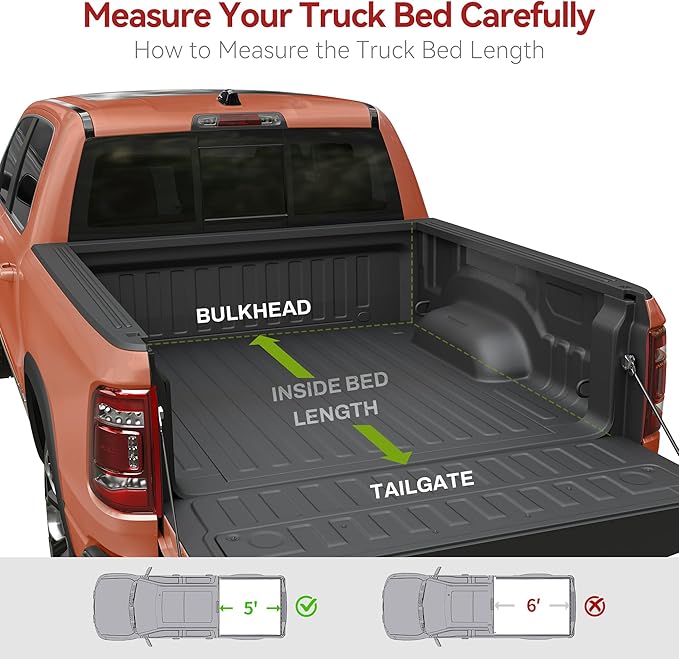 LEDKINGDOMUS Hard Tri-fold Truck Bed Tonneau Cover Fit for Nissan Frontier 2005-2026 5ft Bed (NOT for México)