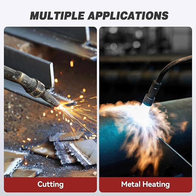 ARCCAPTAIN Oxy Acetylene Cutting Torch, Medium Duty CA1350 Cutting Welding Torch with Check Valve, Cutting Tip 1-3-101, Suitable for Automobile Repair and Metal Cutting