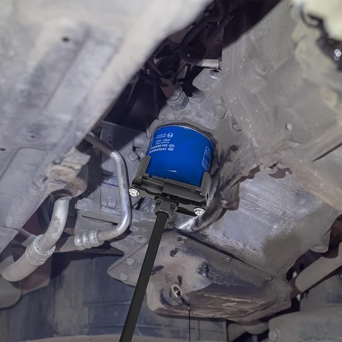 Adjustable Oil Filter Wrench Removal Tool 1/2'' Drive, Universal Oil Filter Cap Socket Wrench, fits Small & Medium-sized Spin-on Oil Filter (60-80mm)