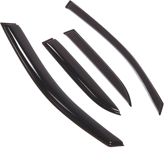 Tuningpros WD2-475 Dark Smoke 4 Pcs Set Window Visor (Outside Mount) Deflector Rain Guard Compatible with 1999-2003 Lexus RX300