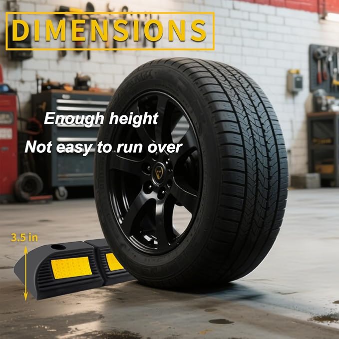 Parking Stopper for Garage Parking Aid 12 Pack Block, Car Truck Curb Floor Parking Lot Wheel Tire Stops Bumpers with Bolt Installation, Rubber Vehicles Aid Gadgets
