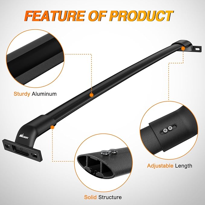 Nilight Roof Rack Cross Bars Fit for Ford Explorer 2016 2017 2018 2019 with Side Rails and Fixed Point, Adjustable Aluminum Car Crossbars for Cargo Carrier Luggage Bike Kayak Rooftop Tent Snowboard