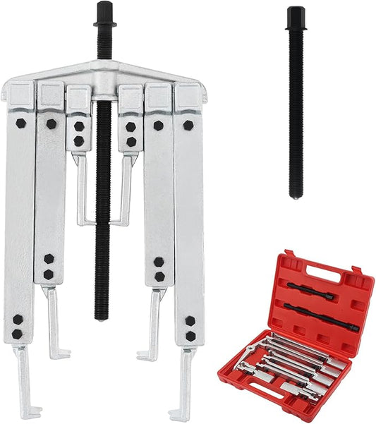 ChgImposs Gear Puller Set, 3 in 1 Heavy Duty Extendable Pulley Puller Kit - Cr-V Steel 2-Jaw Gear & Pulley Remover Tool with 3 Claw Sizes for Bearing, Gear, Pulley & Flywheel Removal