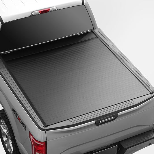 X XCOVER Retractable Hard Truck Bed Tonneau Cover Fits 2022-2025 Toyota Tundra 5'6" Bed, w/wo/Track, Aluminum Panel Waterproof, Full Access to Truck Bed, Easy Open & Close