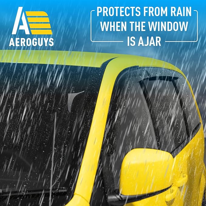 Extra Durable Window Deflectors Tape-On Window Visors Rain Guards Fit for Volkswagen (VW) Routan 2009-2014, Sun Visors, Wind Vent for Shades, Exterior Car Accessories - 4pcs. AG0197