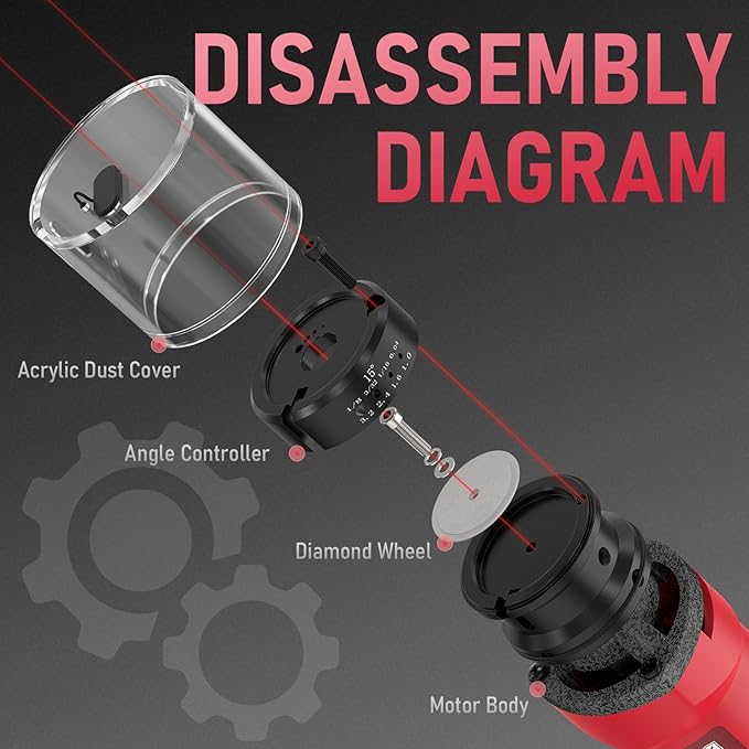 YESWELDER Tungsten Electrode Sharpener Grinder For TIG welding, Handheld Electric, 110V TIG Welding Rotary Tool With Flat Grinding Block Cut-Off Slot, 4 Sizes 3 Angles