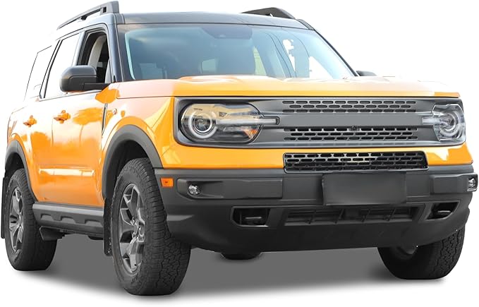 Linskip Mesh Grille Insert Compatible with Ford Bronco Sport 2021 2022 2023 2024, Front Grille Guard Cover for Bronco Sport Exterior Accessories(Gloss Black)