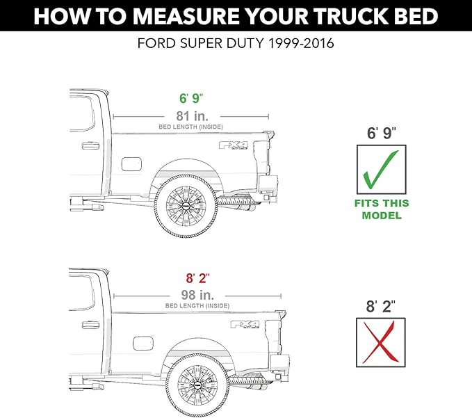 Gator Recoil Retractable Truck Bed Tonneau Cover | G30362 | Fits 2008 - 2016 Ford Super Duty 6' 9" Bed (81")