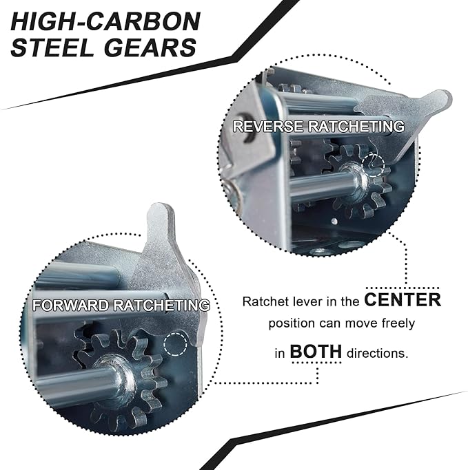 Trailer Boat Winch - 3500 lbs Hand Crank Winch with 26 ft Polyester Strap, Crank Trailer Winch with Heavy Duty Hook for Boat Trailer Towing RV ATV Truck