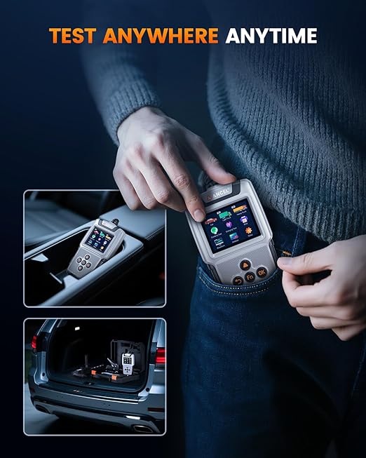 ANCEL BA101 Pro Car Battery Tester 24V 12V with Color Display, Cranking & Charging System Automotive Battery Load Analyzer for Car, Truck, SUV, RV, Boat, Heavy Duty Vehicles