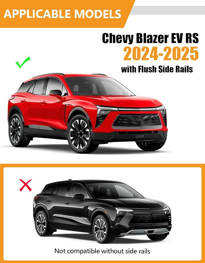 KINGGERI 260lbs Lockable Roof Rack Cross Bars Compatible with Chevy Chevrolet Blazer EV 2024 2025 2026, Heavy Duty All Aluminum Crossbars Rooftop Cargo Basket Luggage Kayak Canoe Snowboard Bike