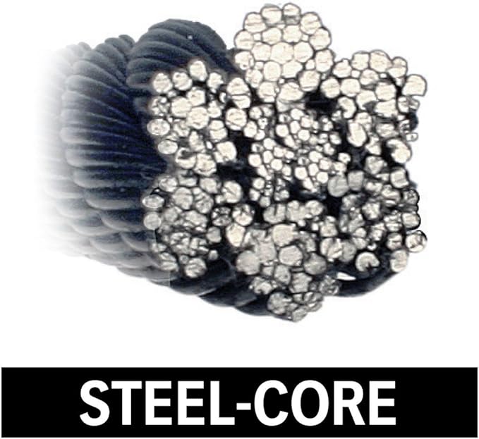 VULCAN Winch Cable - Steel Core - Swivel Hook - 3/8 Inch x 150 Foot - 15,100 Pound Minimum Breaking Strength