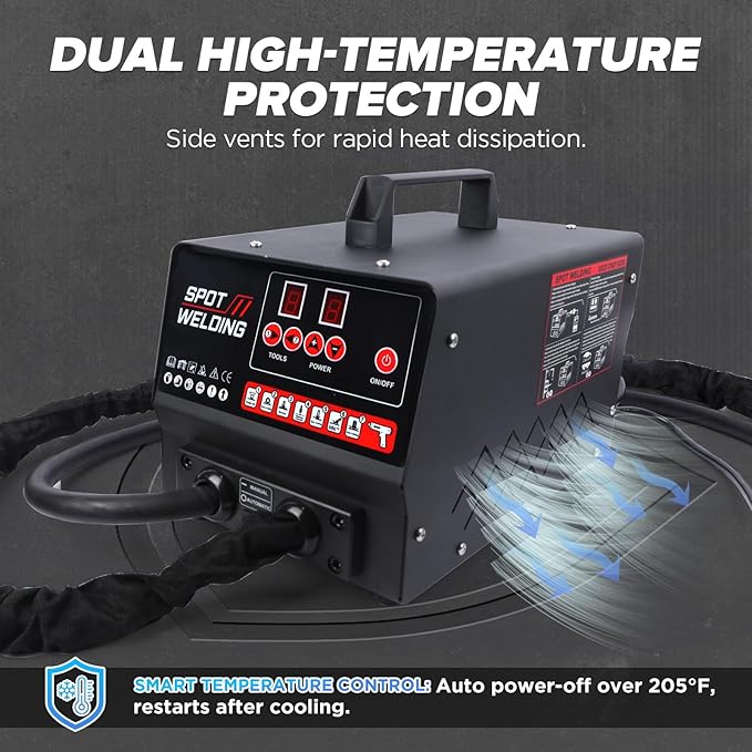 PLAYOCCAR Stud Welder Dent Repair Kit for Car,110V 3500W Spot Welder Dent Puller Machine with 7 Welding Modes.Switch Between Auto & Manual Modes