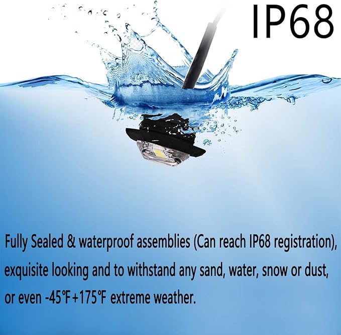 KEING 10 Pack Sealed Waterproof Mini Round 3/4 Inch White LED Marker lights Signal Light 12V for Trailer Truck Bus Pickup Van ATV RV Lorry Caravan, 5 Years Warranty