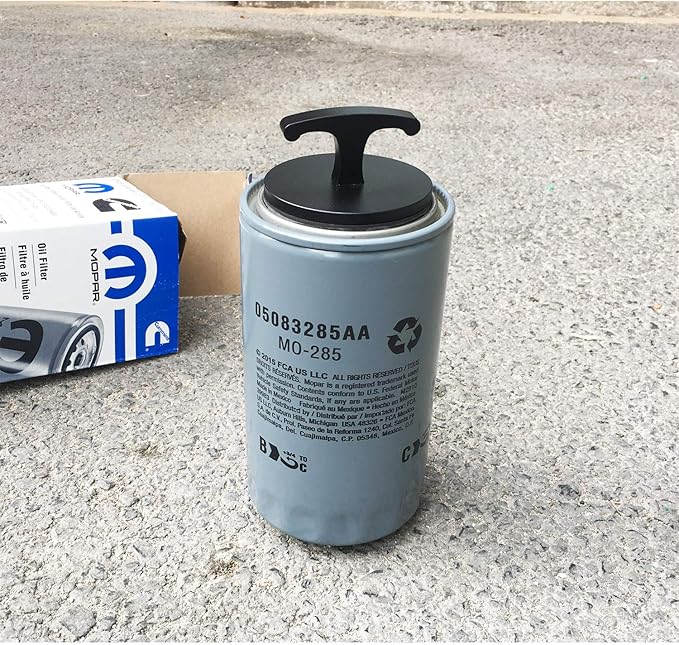 DOCA Aluminum Alloy-Oil Filter Plug Tool，Oil Filter Plug Cap Off Tool for Dodge Ram 05083285AA MO285 Turbo Diesel 5.9L 6.7L Cummins (Black) …