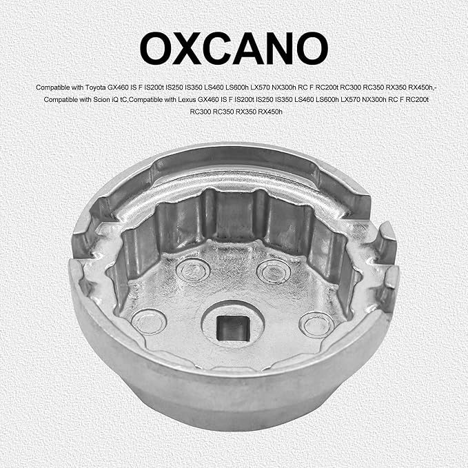 64 mm x 14 flutes Oil Filter Wrench Removal tool Compatible with Toyota GX460 IS F IS200t IS250 IS350 LS460 LS600h LX570, Lexus GX460 IS F IS200t IS250 IS350 LS460 LS600h LX570 NX300h