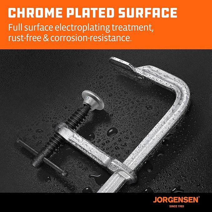 Jorgensen Bar Clamps, 12-Inch Light-duty Drop Forged Steel Bar Clamps for Woodworking and Welding, 2 Pack