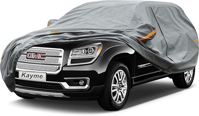 Kayme Heavy Duty SUV Car Cover Custom Fit GMC Acadia (2007-2025) Waterproof All Weather for Automobiles, Full Exterior Covers Sun Rain UV Protection.（Deliver About 3-10 Days）
