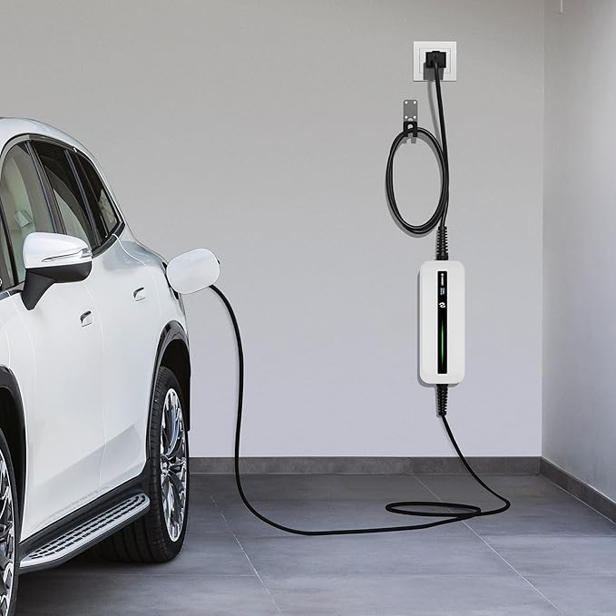 Level 1 ev Charger, Electric Vehicle Portable Charger with 25FT Cable, Home EV Car Charging Station 15A 110V NEMA 5-15P, for All J1772 Cars