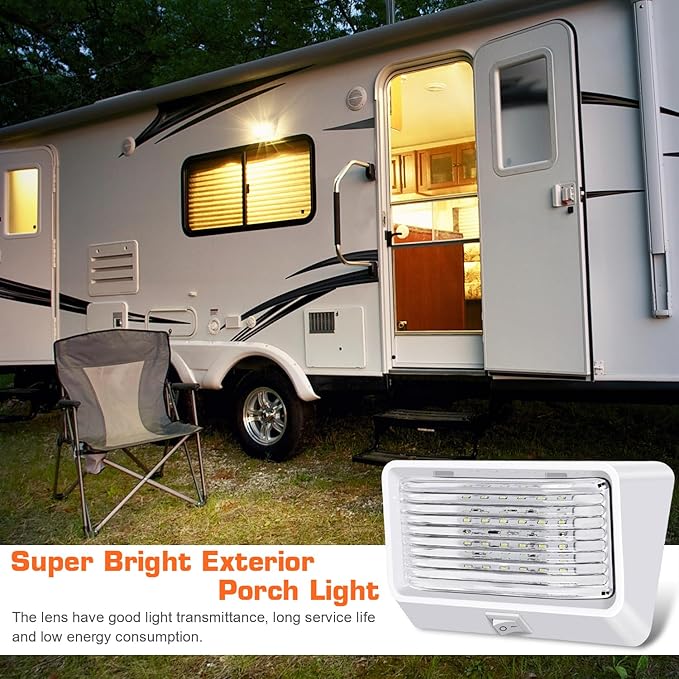 LINKITOM RV Camper Trailer Tail Light Kit, Super Bright Brake Stop Turn Reverse Tail License Marker Exterior Porch Utility Lights for Utility Trailer Camper RV