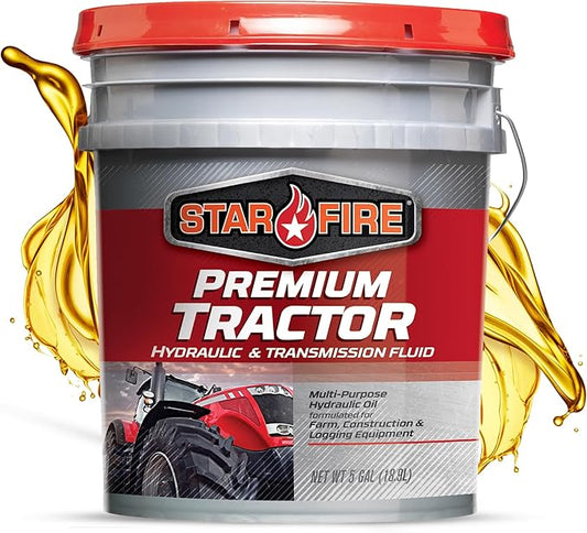STARFIRE Premium Tractor Hydraulic & Transmission Fluid – 5 Gallon Pail – Multi-Purpose Hydraulic Oil for Tractors, Wet Brakes & Off-Highway Equipment – J20C Spec Equivalent