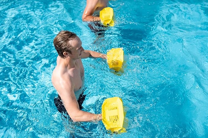 Hydro Tone - HYDRO-BELL Pool Weights for Water Exercise Pair | Water Weights | Functional Strength Training with Pool Weight | Aquatic Exercise Equipment | Quick Start Guide