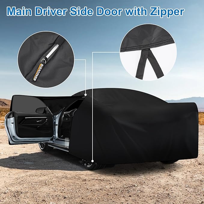 Car Cover for BMW M4/ 4 Series 420i 428i 430i 435i 440i /4 Coupe 2014-2024, Waterproof 210D Oxford Cloth and Cotton Cover Outdoor Full Car Covers with Zipper Windproof Heavy Duty All Weather