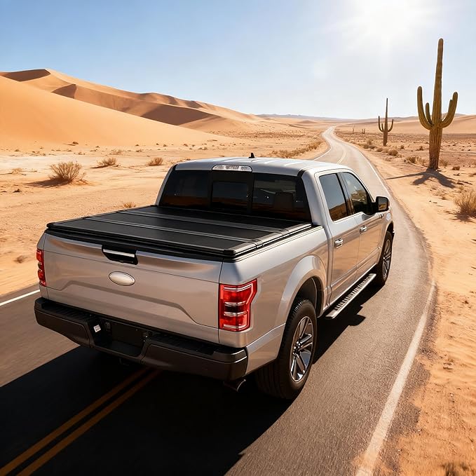 FRP Hard Tri-Fold Tonneau Cover Truck Bed for 2015-2025 Ford F-150 6.5FT/78.9inch