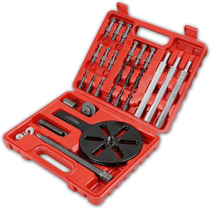 Bearing Puller Kit, Inner Hole 3-Jaw Puller with Curved Hook and Steel Collet Multi-Function Bearing Removal Tool